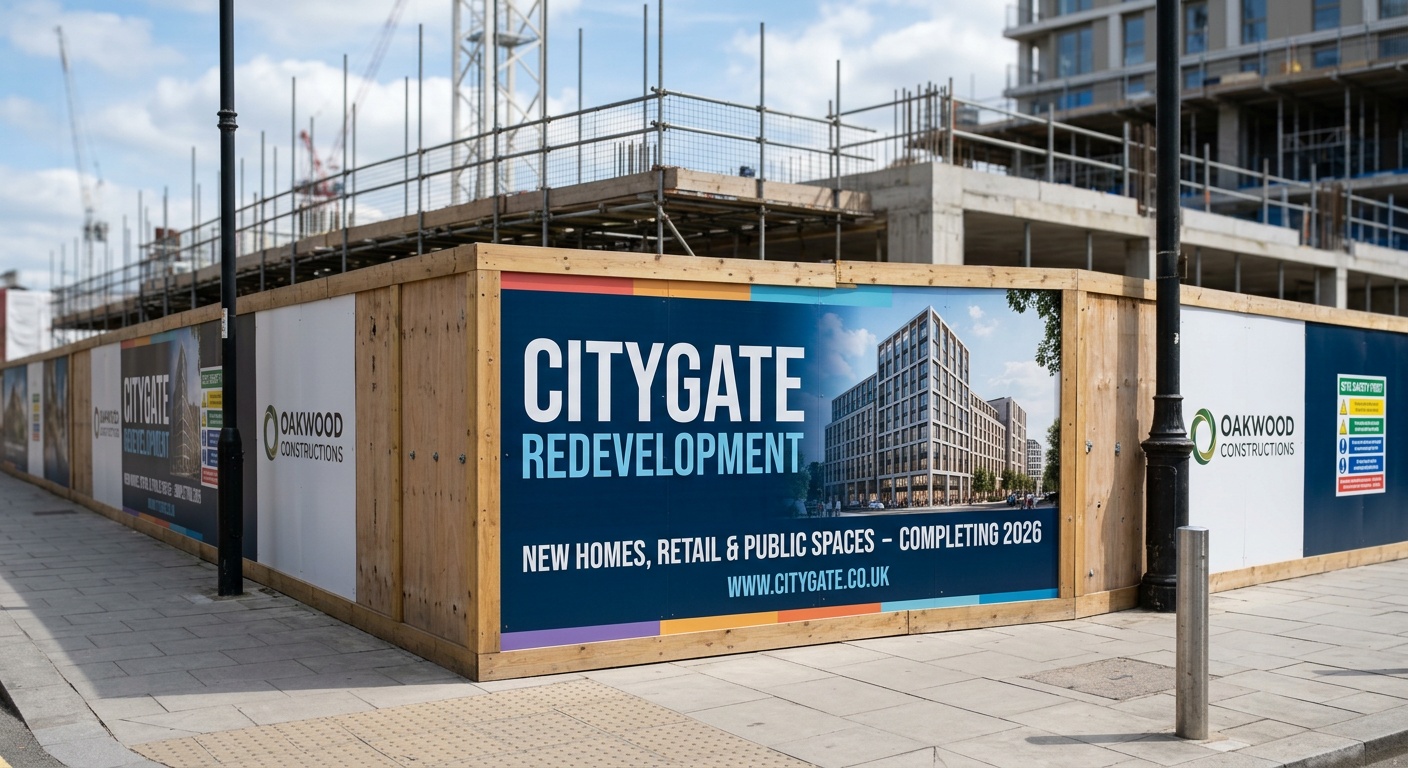 Site signage and hoarding boards